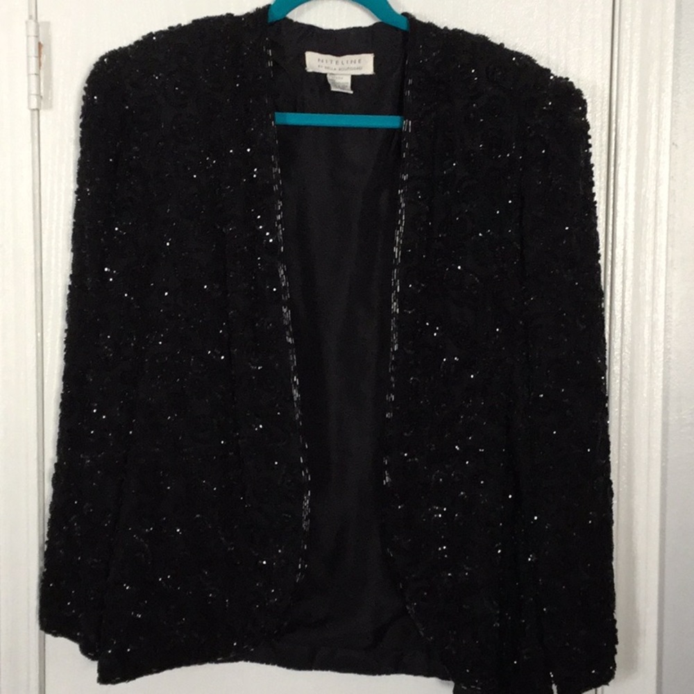 Black Sequin Blazer
